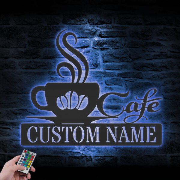 Custom-Coffee-Bar-Metal-Wall-Art-LED-Light-20