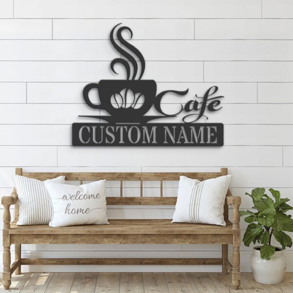 Custom-Coffee-Bar-Metal-Wall-Art-LED-Light-4