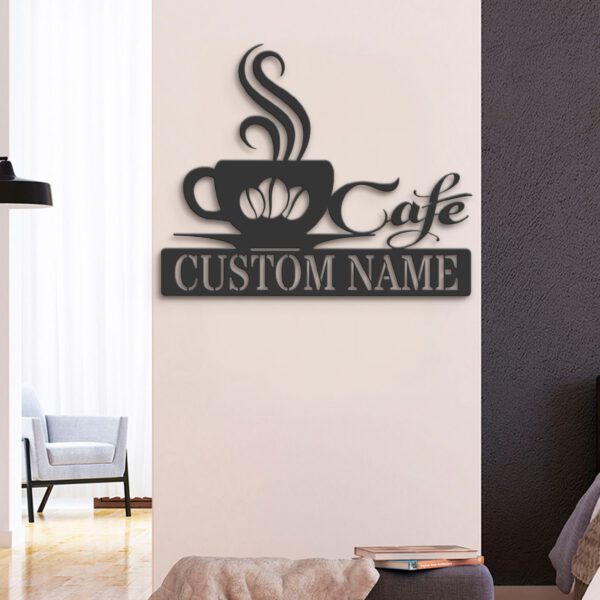 Custom-Coffee-Bar-Metal-Wall-Art-LED-Light-5