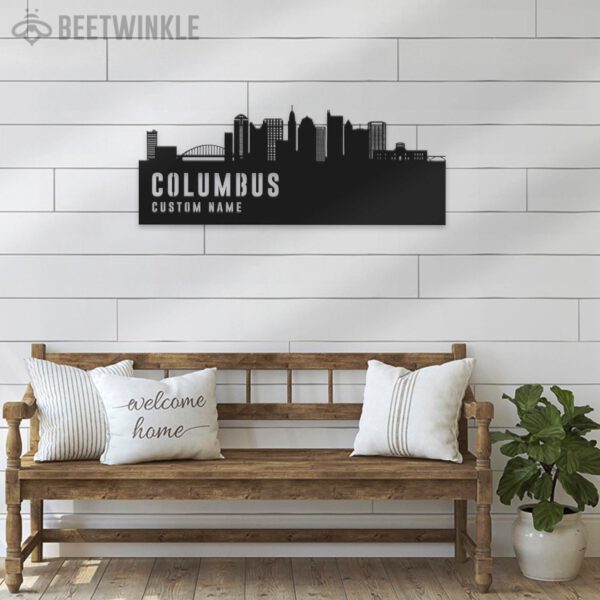 Custom-Columbus-Skyline-Metal-Wall-Art-LED-Light-6