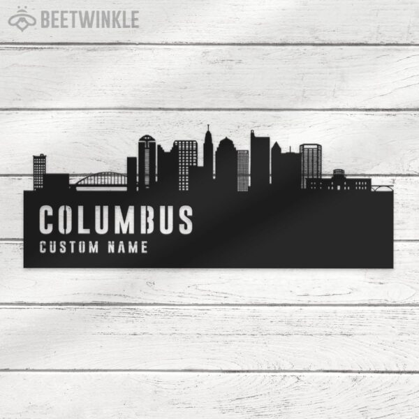 Custom-Columbus-Skyline-Metal-Wall-Art-LED-Light