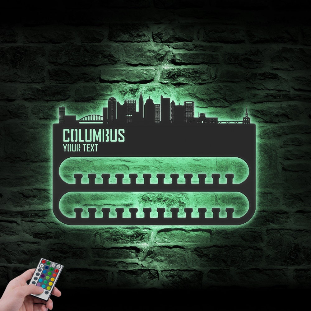 Custom-Columbus-Skyline-Sport-Medal-Hanger-With-Led-Light_3