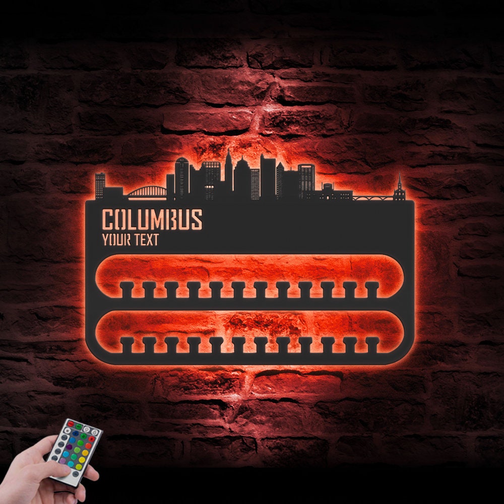 Custom-Columbus-Skyline-Sport-Medal-Hanger-With-Led-Light_5