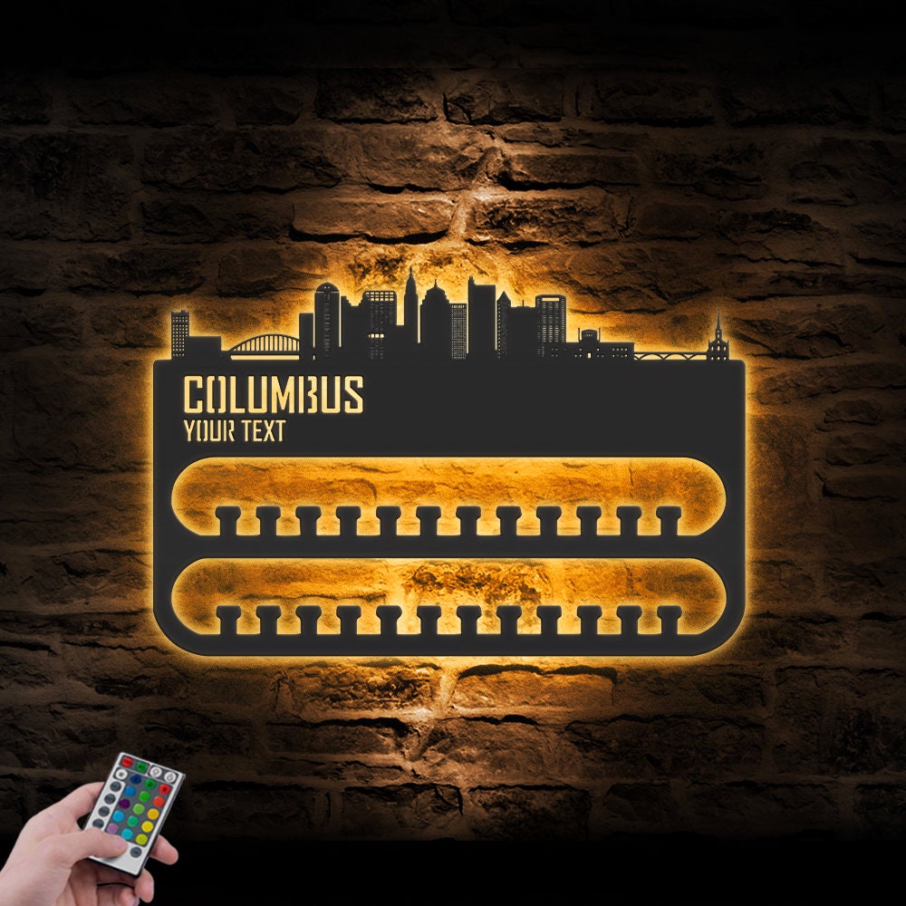 Custom-Columbus-Skyline-Sport-Medal-Hanger-With-Led-Light_6