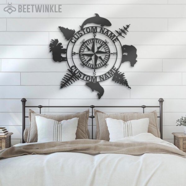 Custom-Compass-Metal-Wall-Art-LED-Light-3