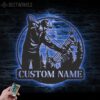 Custom-Compound-Bow-Hunter-Metal-Wall-Art-LED-Light-5