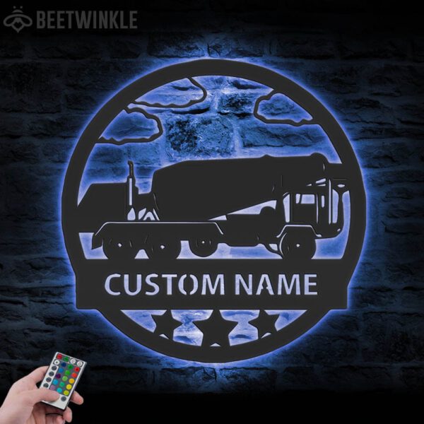 Custom-Concrete-Mixer-Truck-Driver-Metal-Wall-Art-LED-Light-5-1