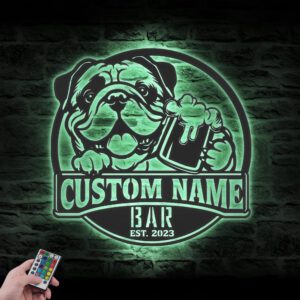 Custom-Continental-Bulldog-Thirsty-Beer-Pub-Metal-Wall-Art-LED-Light_1