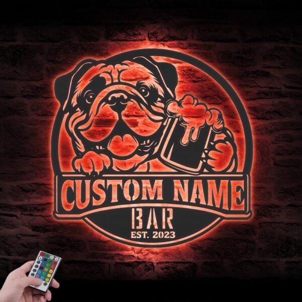 Custom-Continental-Bulldog-Thirsty-Beer-Pub-Metal-Wall-Art-LED-Light_8