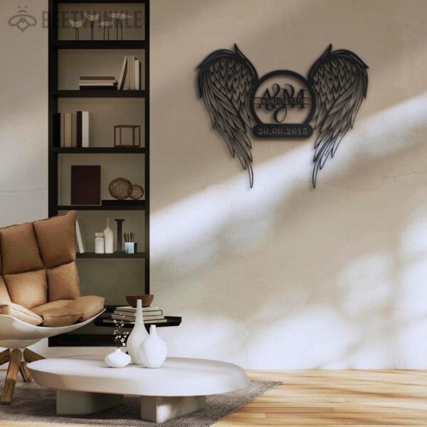 Custom-Couple-Angel-Wings-Name-Date-Metal-Wall-Art-LED-Light-2