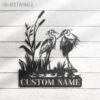 Custom-Couple-Heron-Bird-Metal-Wall-Art-LED-Light-4