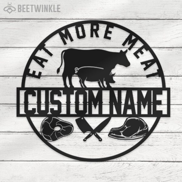 Custom-Cow-Pig-Meat-Shop-Farmhouse-Metal-Wall-Art-LED-Light-6