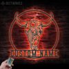 Custom-Cow-Skull-Desert-Metal-Wall-Art-LED-Light-4