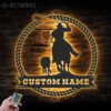 Custom-Cowboy-Cattle-Roping-Metal-Wall-Art-LED-Light