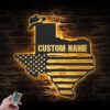 Custom-Cowboy-Texas-Map-US-Flag-Metal-Wall-Art-LED-Light-2