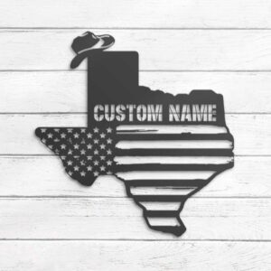 Custom-Cowboy-Texas-Map-US-Flag-Metal-Wall-Art-LED-Light-3