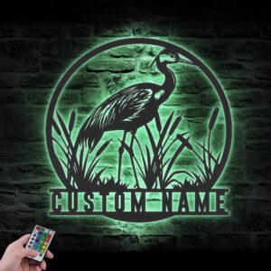 Custom-Crane-Metal-Wall-Art-LED-Light-3