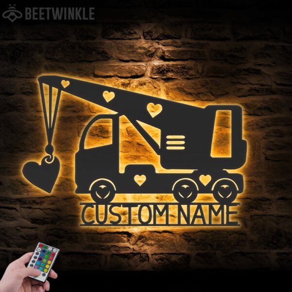 Custom-Crane-Truck-Driver-Metal-Wall-Art-LED-Light_7