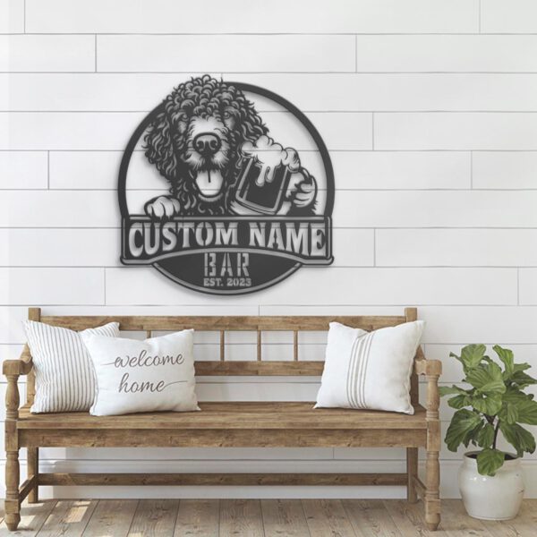 Custom-Curly-Coated-Retriever-Thirsty-Beer-Pub-Metal-Wall-Art-LED-Light_5