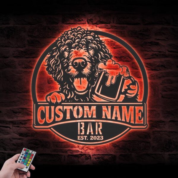 Custom-Curly-Coated-Retriever-Thirsty-Beer-Pub-Metal-Wall-Art-LED-Light_6