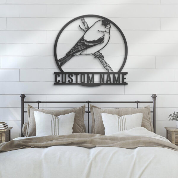 Custom-Cute-American-Goldfinch-Metal-Wall-Art-LED-Light-7