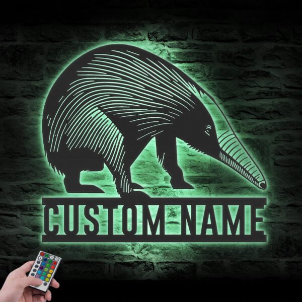 Custom-Cute-Anteater-Metal-Wall-Art-LED-Light-6