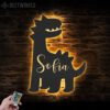 Custom-Cute-Baby-Dinosaur-Metal-Wall-Art-LED-Light-10