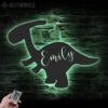 Custom-Cute-Baby-Dinosaur-Metal-Wall-Art-LED-Light