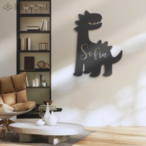 Custom-Cute-Baby-Dinosaur-Metal-Wall-Art-LED-Light-3-3