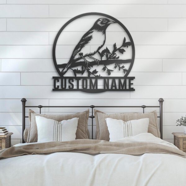 Custom-Cute-Baltimore-Oriole-Metal-Wall-Art-LED-Light-6