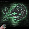 Custom-Cute-Pangolin-Metal-Wall-Art-LED-Light