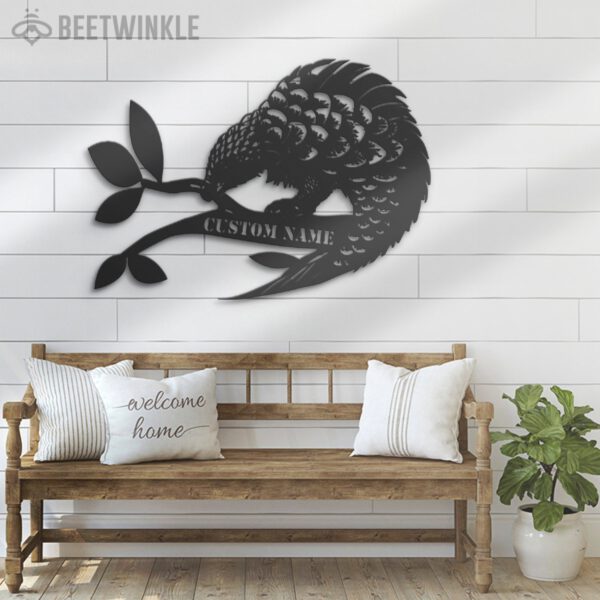 Custom-Cute-Pangolin-Metal-Wall-Art-LED-Light-6