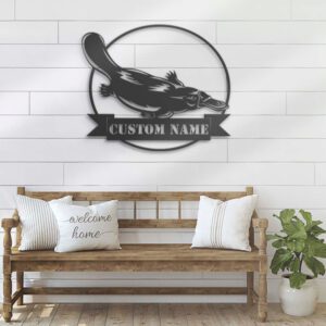 Custom-Cute-Platypus-Metal-Wall-Art-LED-Light-3