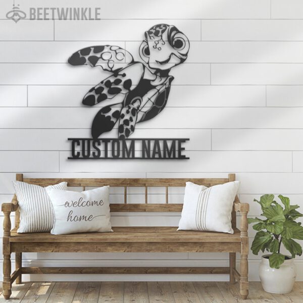 Custom-Cute-Turtle-Hawaiian-Metal-Wall-Art-LED-Light-5