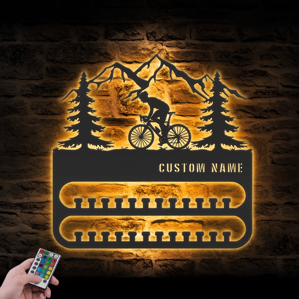 Custom-Cycling-Medal-Hanger-With-Led-Light_2