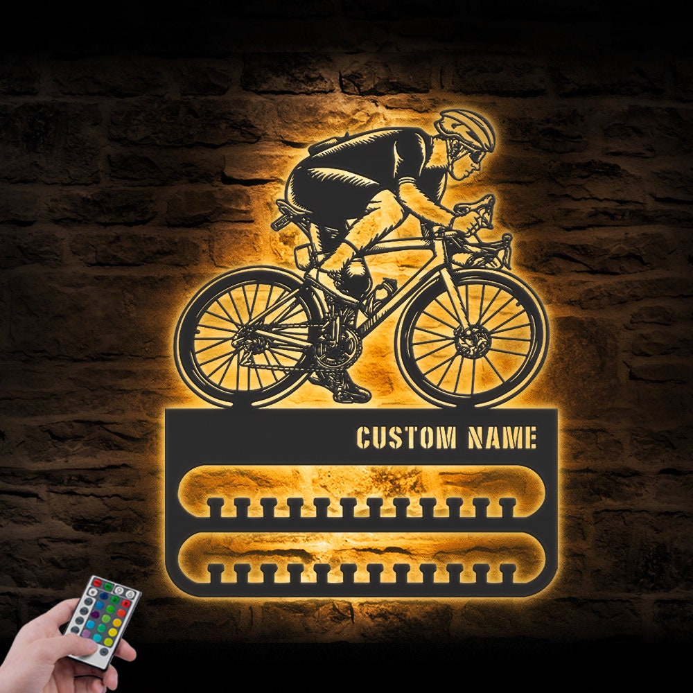 Custom-Cycling-Medal-Hanger-With-Led_1