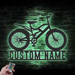 Custom-Cyclist-Mountain-Bike-Metal-Wall-Art-LED-Light-10