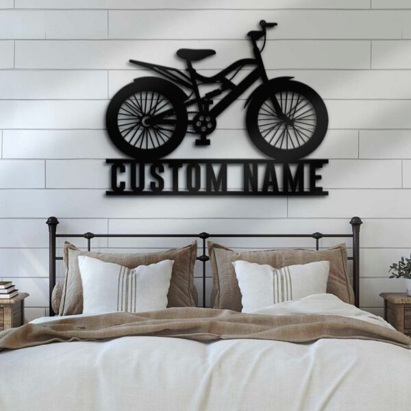 Custom-Cyclist-Mountain-Bike-Metal-Wall-Art-LED-Light-4