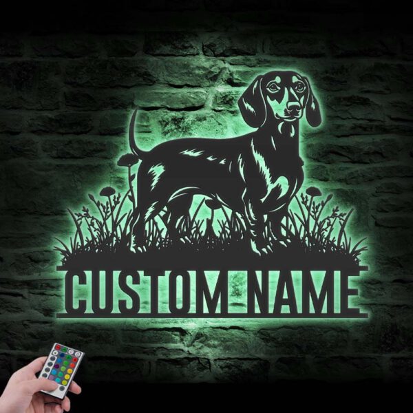 Custom-Dachshund-Metal-Wall-Art-LED_2