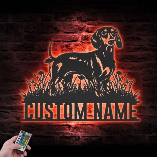 Custom-Dachshund-Metal-Wall-Art-LED_3