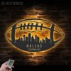 Custom-Dallas-Skyline-American-Football-Metal-Wall-Art-LED-Light-4