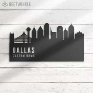 Custom-Dallas-Skyline-Metal-Wall-Art-LED-Light-3