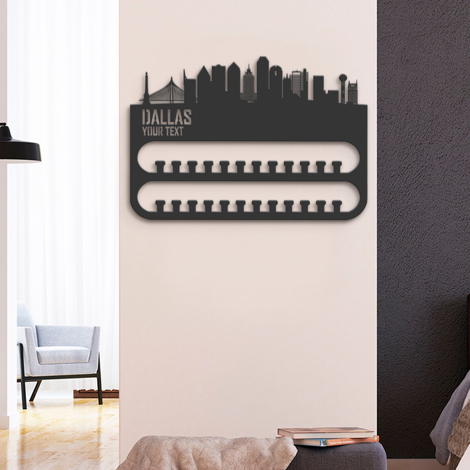 Custom-Dallas-Skyline-Sport-Medal-Hanger-With-Led-Light_2