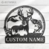 Custom-Deer-Duck-And-Bass-Fishing-Metal-Wall-Art-LED-Light-4