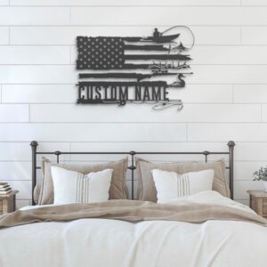 Custom-Deer-Duck-And-Marlin-Fishing-US-Flag-Metal-Wall-Art-LED-Light-2