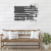 Custom-Deer-Duck-And-Walleye-Fishing-US-Flag-Metal-Wall-Art-LED-Light-5