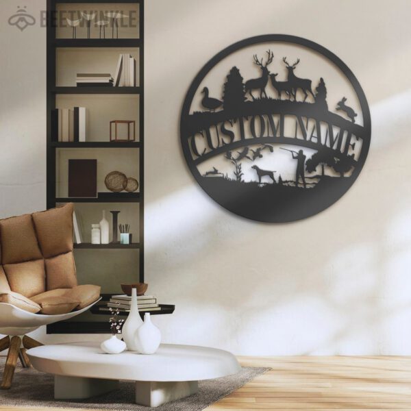 Custom-Deer-Duck-Hunting-Metal-Wall-Art-LED-Light-6