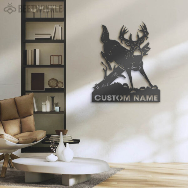 Custom-Deer-Hunting-Metal-Wall-Art-LED-Light-6