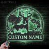 Custom-Deer-Turkey-And-Bass-Fishing-Metal-Wall-Art-LED-Light-5