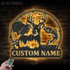 Custom-Deer-Turkey-And-Bass-Fishing-Metal-Wall-Art-LED-Light-7